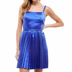 (NWT) City Studio Satin Pleated Mini Party Dress Size 9
